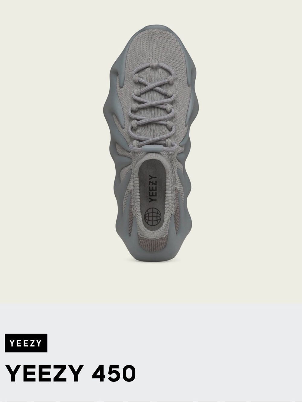 Yeezy 450 Sculpted Knit Sneakers in Sage Green